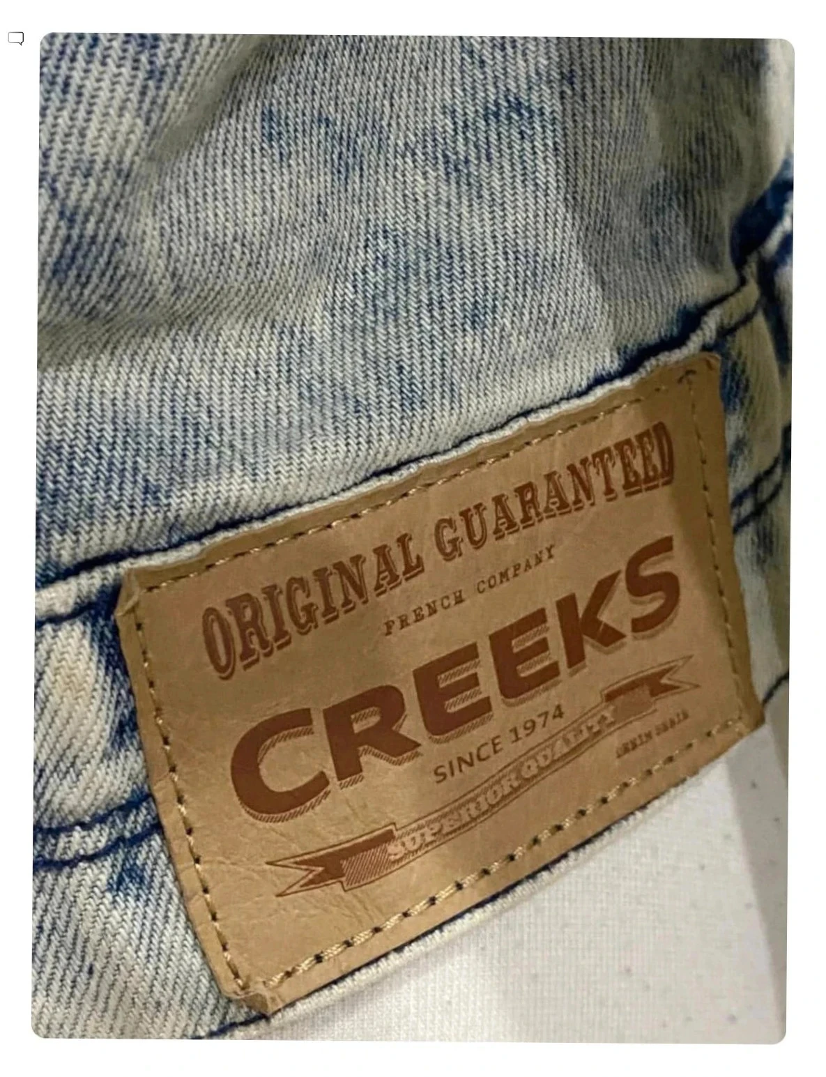 Chaqueta Trucker Denim Creeks talla S desgastada Blue Jean – photo 7
